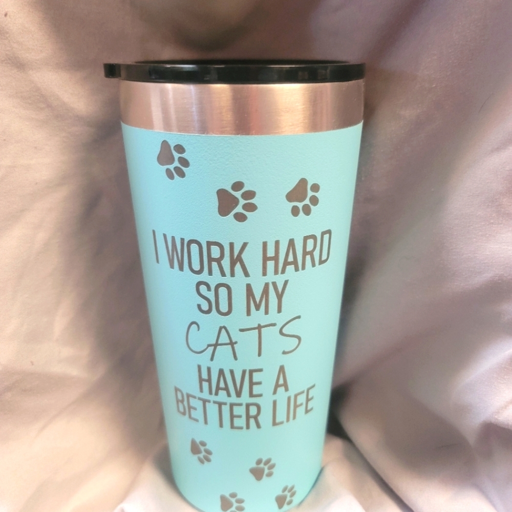 New custom laser engraved tumbler